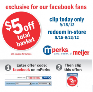 Meijer $5 Off Your Total Baxker