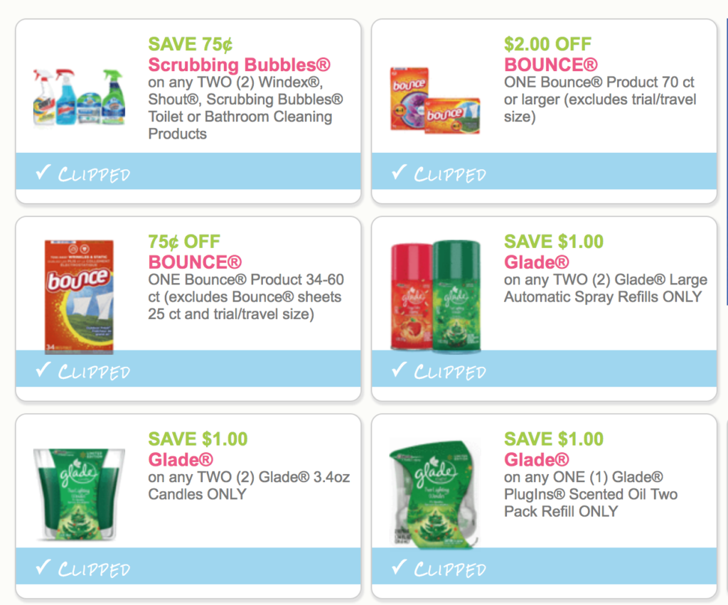 NEW Coupon Alert – New Glade, Scrubbing Bubbles, Windex, Pledge, Ziploc ...