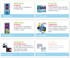 20 New Always, Tampax, Kotex, Depends, and Estroven Coupons – HUGE ...