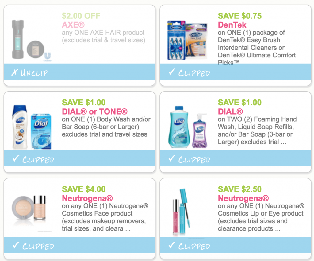 New Axe, Schwarzkopf, Schick, Dial, Neutrogena Cosemetics Coupons – Print NOW – Couponing With ...