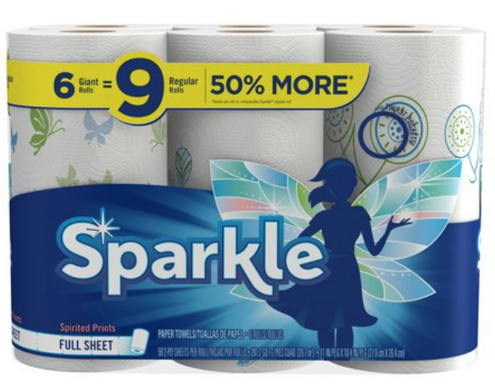 Dollar General Sparkle Paper Towel 6 Giant Rolls ONLY 3.50 Each 3