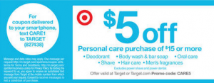 Target $5 off $15 beauty coupon