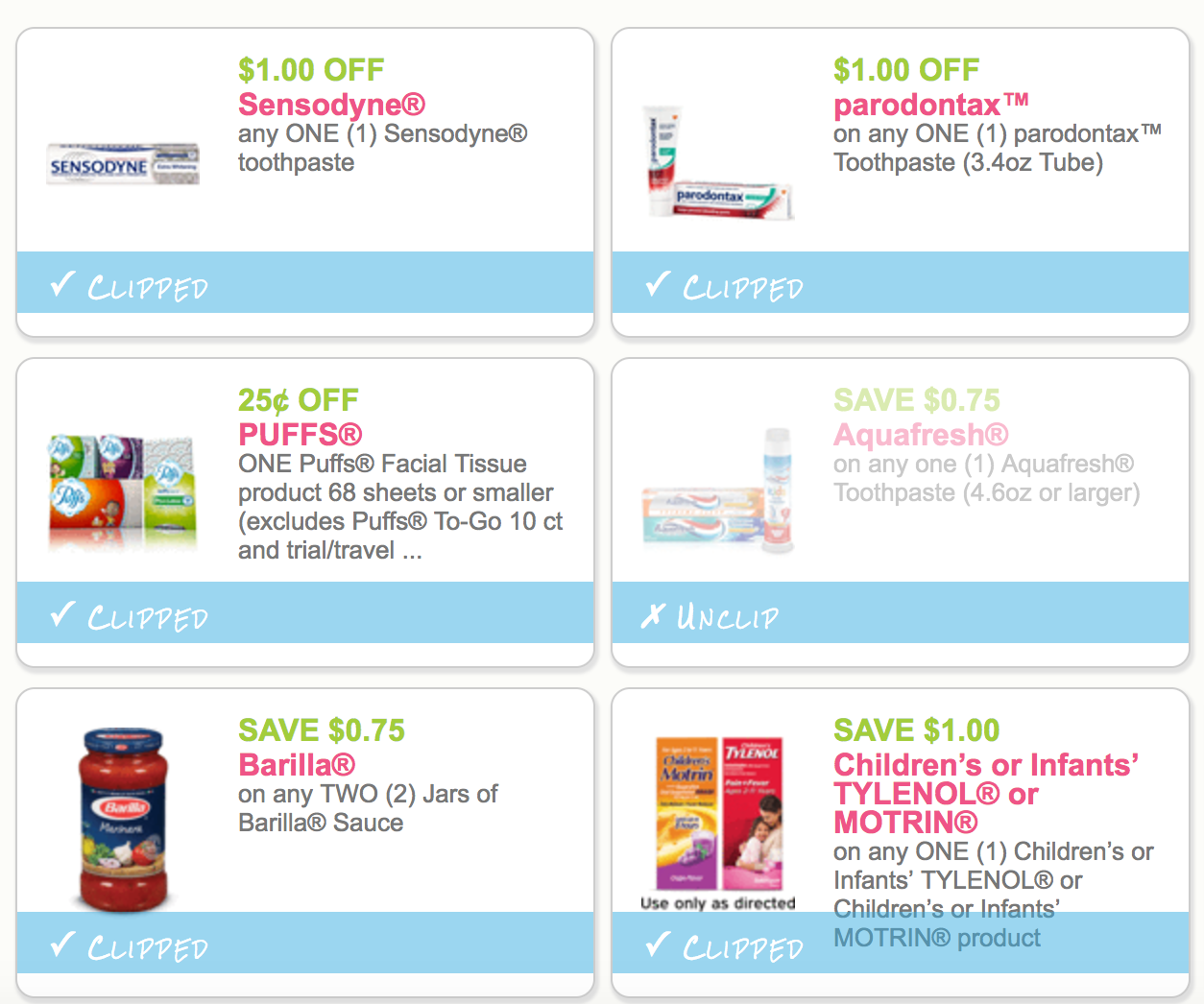 New Barilla Pasta & Sauce, Sensodyne, Aquafresh, Bounce, and More