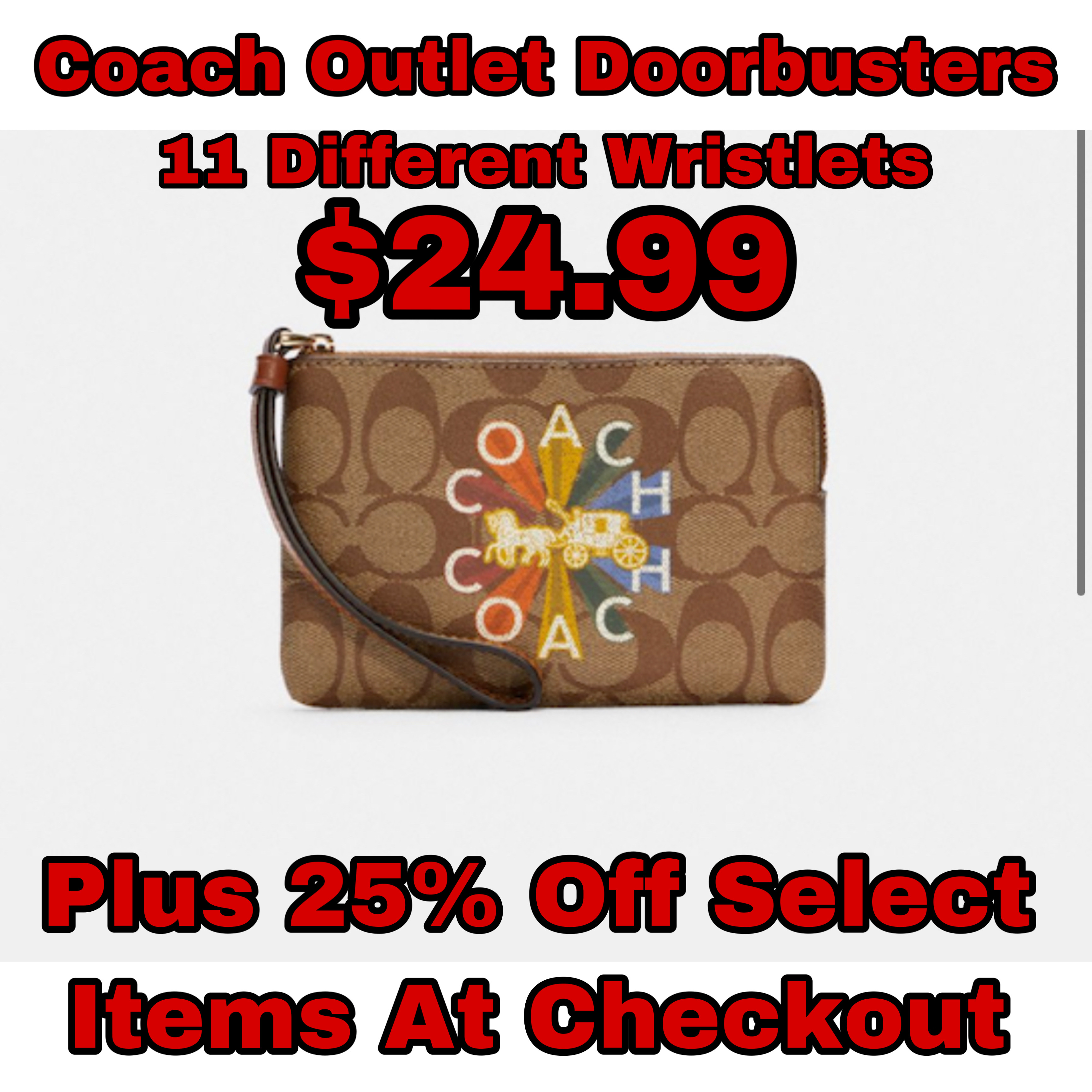 $25 coach wristlet