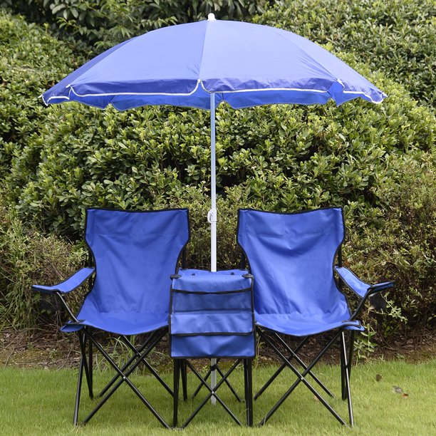 Double Beach Chair Seat with Cooler & Umbrella Only 68.95 (Was 160